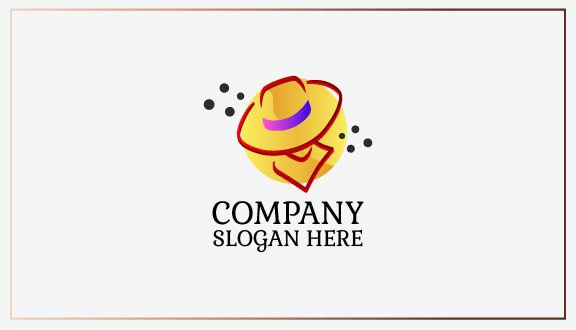 Carte De Visite De Boutique De Chapeaux À Ruban Violet