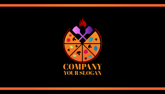 Biglietto Da Visita Per Pizza Con Spatola Viola