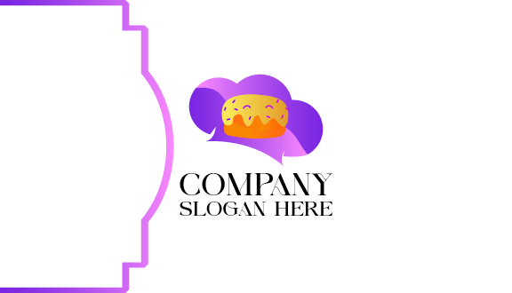 Lila Streuselkuchen Visitenkarte