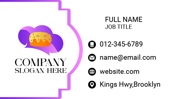 Purple Sprinkles Cake Business Card