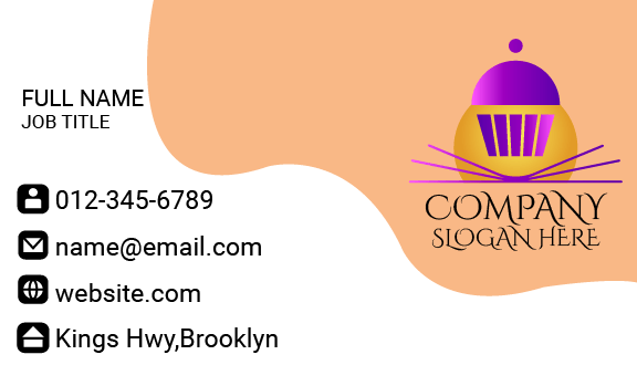 Purple Topping Muffin Bakery Business Card