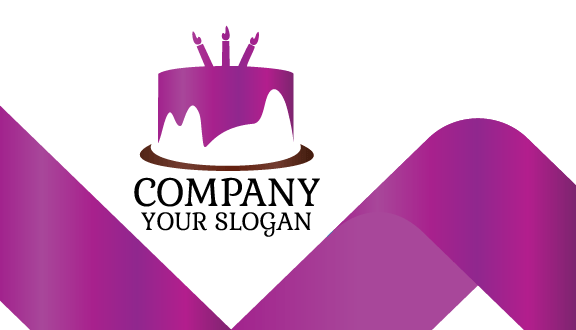 Lila Samtig Kuchen Visitenkarte