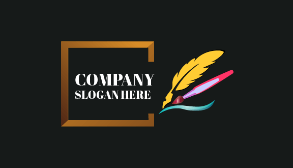 Quill Brush Art Business Card