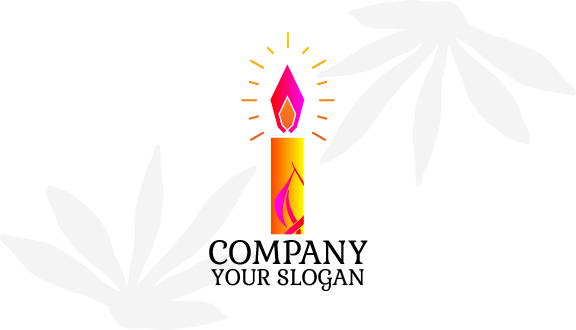 Strahlende Glühende Kerze Visitenkarte