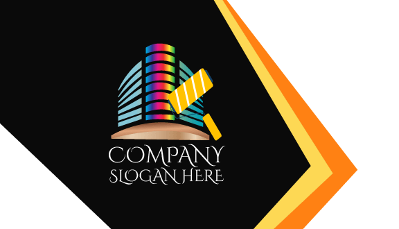 Carte De Visite De Construction Arc-en-ciel