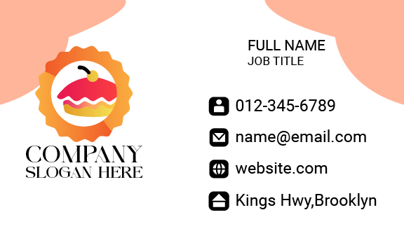 Raspberry Pie Cake Business Card