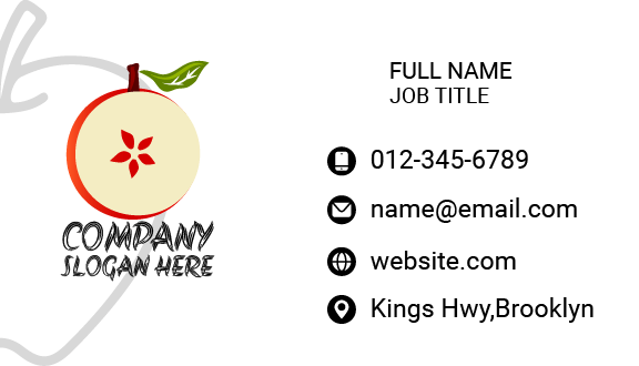 Red Apple Seed Business Card