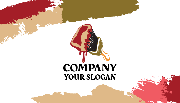 Red Color Art Business Card