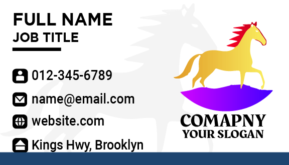 Red Hair Horse Business Card