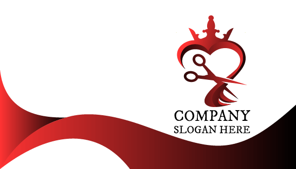 Rote Visitenkarte Für Friseursalons