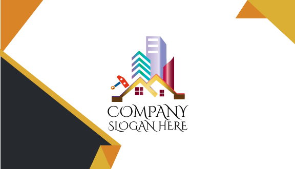 Carte De Visite De Construction De Marteau Rouge