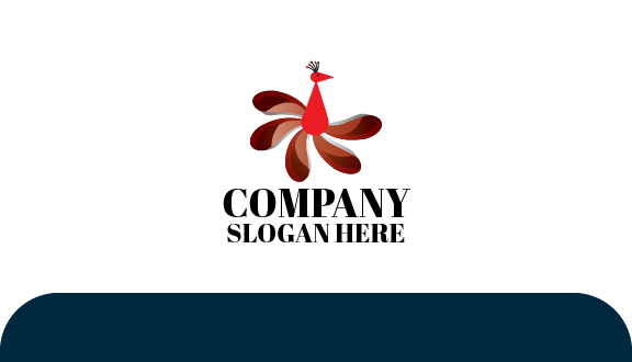 Red Peacock Art Business Card