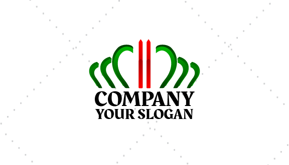 Tarjeta De Presentación Con Corona En Tono Rojo