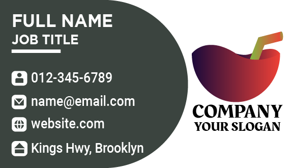 Round Bowl Juice Business Card