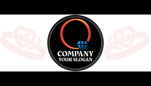 Kartu Nama Perhiasan Bulat Oranye