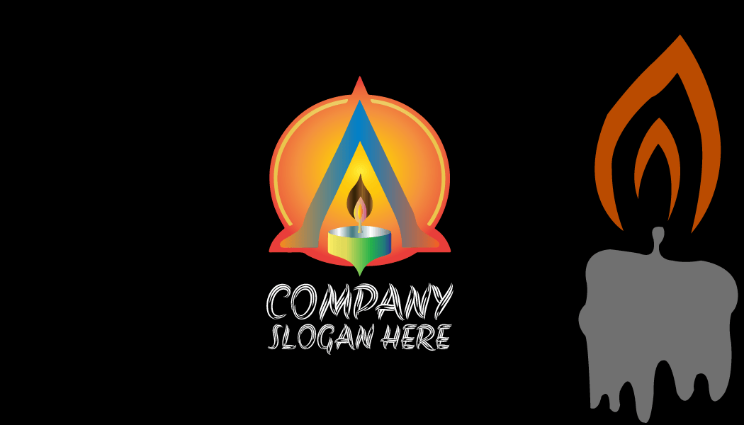 Runde Teelichtkerzen-visitenkarte