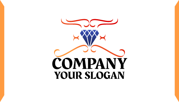 Kartu Nama Perhiasan Biru Royal