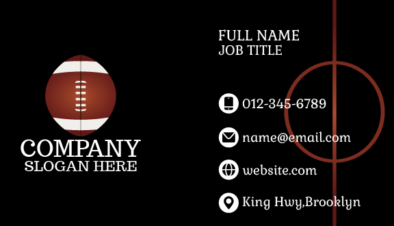 Rugby Football Business Card