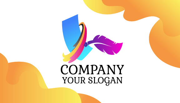 Scribbling Feather Art Business Card