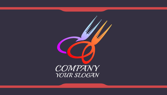 Visitenkarte Für Friseursalons Mit Scharfer Schere