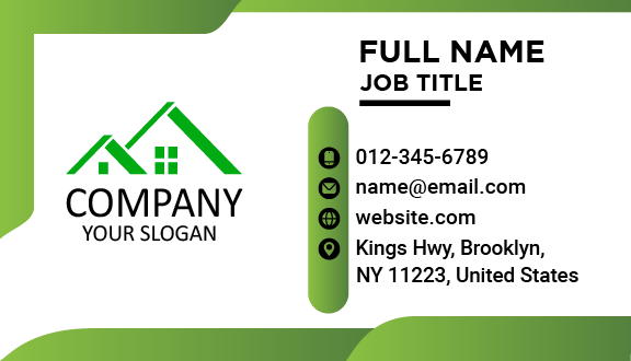 Shelter Provision Real Estate Business Card