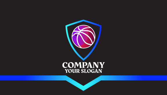 Tarjeta De Visita Con Escudo De Baloncesto