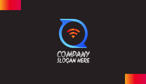 Kartu Nama Komunikasi Biru Mengkilap