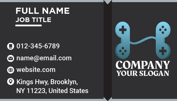 Carte De Visite Brillante Pour Jeux Informatiques