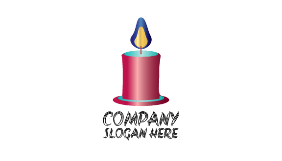 Glänzende Rosa Kerzenvisitenkarte