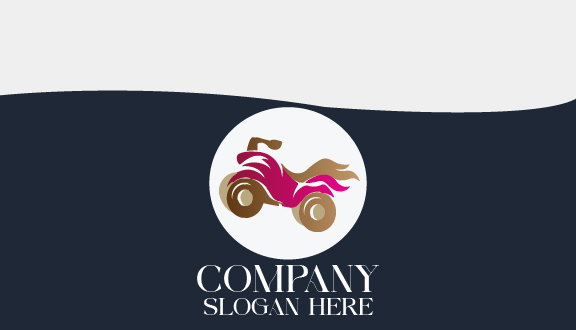 Kartu Nama Sepeda Merah Muda Yang Mencolok