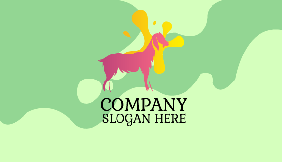 Tarjeta De Presentación De Una Empresa Lechera De Cabra De Color Rosa Impactante