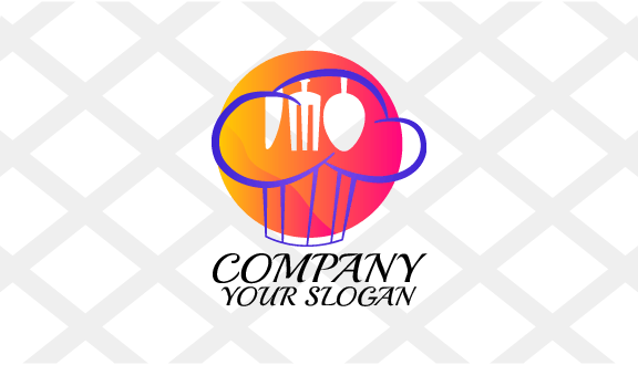 Silberne Catering-visitenkarte