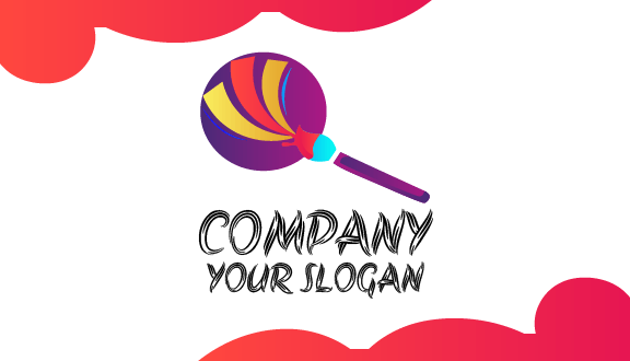 Skyblue Artist Brush Business Card