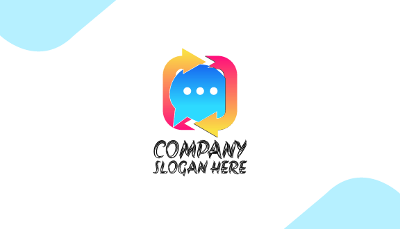 Kartu Nama Komunikasi Biru Langit