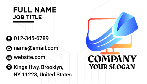 Skyblue Computer Security Business Card