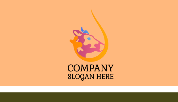 Tarjeta De Presentación Elegante Para Una Granja Lechera