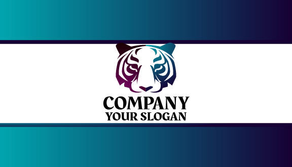Tarjeta De Presentación Elegante Con Diseño De Tigre