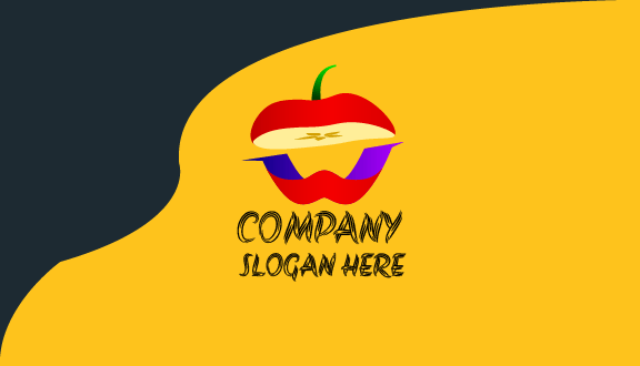 Cartão De Visita De Maçã Orgânica Fatiada