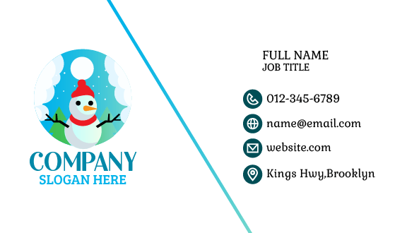 Snowman Winter Business Card