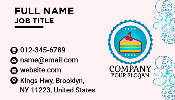 Soft Cake Slice Business Card