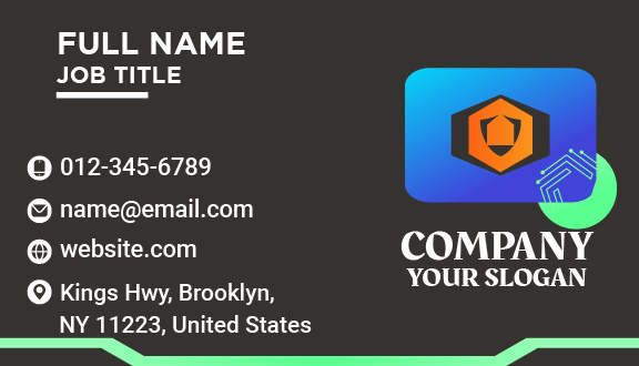 Software Computer Security Business Card