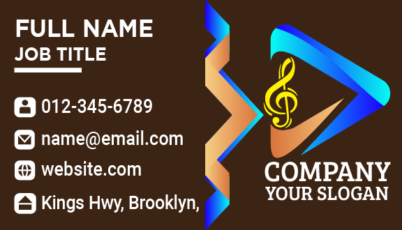 Sound Player Entertainment Business Card