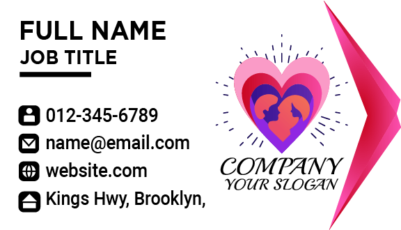 Sparkling Heart Dating Business Card