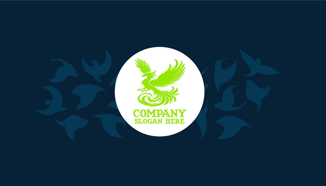 Cartão De Visita Pássaro Fênix Brilhante