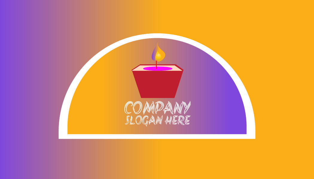 Funkelnde Rote Kerze Visitenkarte