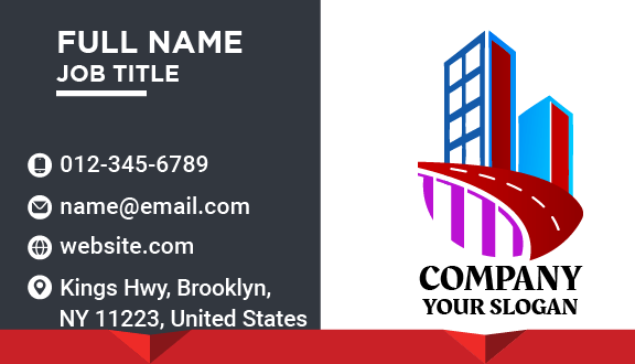 Sparkling Skyscraper Construction Business Card