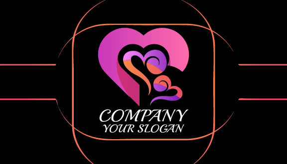 Kartu Nama Kencan Spiral Heart