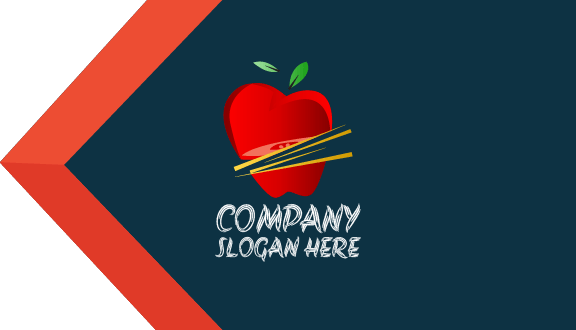 Cartão De Visita Maçã Partida