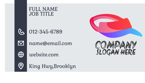 Sports Visor Hat Business Card