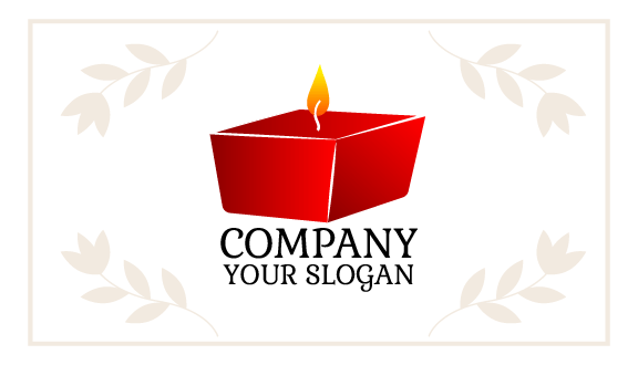 Quadratische Teelichtkerzen-visitenkarte